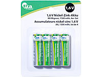 tka Köbele Akkutechnik Nickel-Zink-Akku AA Mignon, 1,6 V, 1500 mAh, 4er-Set; Batterie-Organizer, Akku-Ladegeräte Batterie-Organizer, Akku-Ladegeräte 