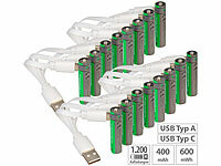 tka Köbele Akkutechnik 16er-Set wiederaufladbare Batterien Typ AAA, 600 mWh, laden per USB-C; LiFePO4-Akkus mit BMS LiFePO4-Akkus mit BMS LiFePO4-Akkus mit BMS 