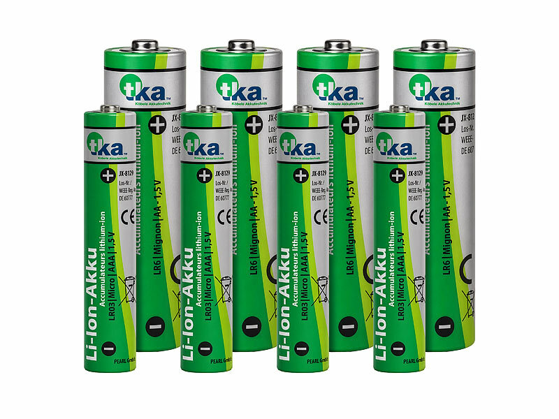 ; Li-Ion-Akkus Typ AAA, mit USB-Ladefunktion, Li-Ion-Akkus Typ AA, mit USB-Ladefunktion Li-Ion-Akkus Typ AAA, mit USB-Ladefunktion, Li-Ion-Akkus Typ AA, mit USB-Ladefunktion Li-Ion-Akkus Typ AAA, mit USB-Ladefunktion, Li-Ion-Akkus Typ AA, mit USB-Ladefunktion