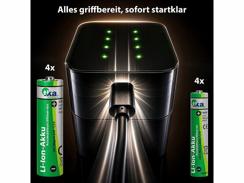 ; Li-Ion-Akkus Typ AAA, mit USB-Ladefunktion, Li-Ion-Akkus Typ AA, mit USB-Ladefunktion Li-Ion-Akkus Typ AAA, mit USB-Ladefunktion, Li-Ion-Akkus Typ AA, mit USB-Ladefunktion Li-Ion-Akkus Typ AAA, mit USB-Ladefunktion, Li-Ion-Akkus Typ AA, mit USB-Ladefunktion
