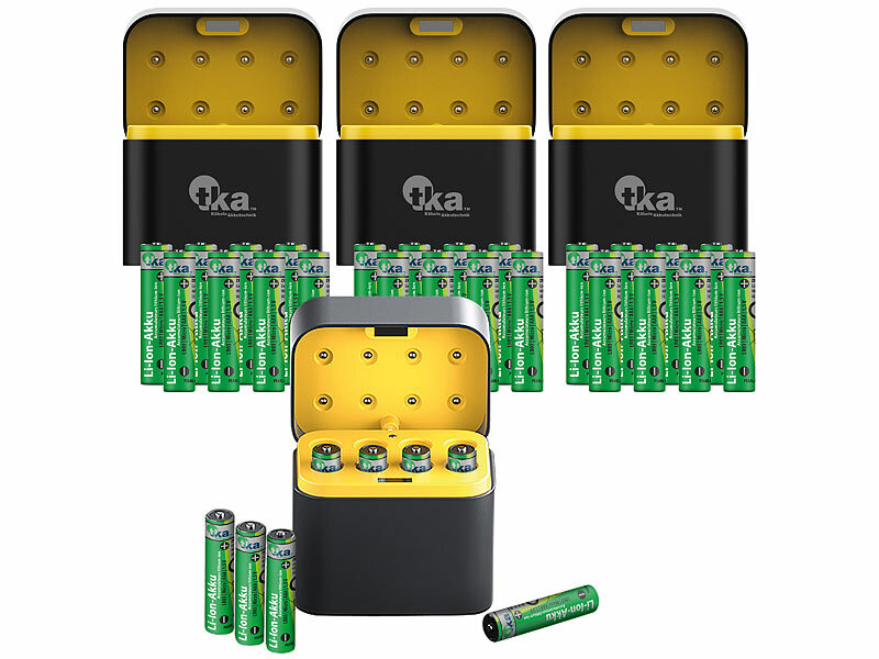 ; Li-Ion-Akkus Typ AA, mit USB-Ladefunktion, Li-Ion-Akkus Typ AAA, mit USB-Ladefunktion Li-Ion-Akkus Typ AA, mit USB-Ladefunktion, Li-Ion-Akkus Typ AAA, mit USB-Ladefunktion