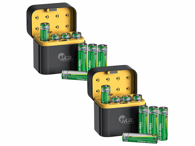 ; Li-Ion-Akkus Typ AA, mit USB-Ladefunktion, Li-Ion-Akkus Typ AAA, mit USB-Ladefunktion Li-Ion-Akkus Typ AA, mit USB-Ladefunktion, Li-Ion-Akkus Typ AAA, mit USB-Ladefunktion 