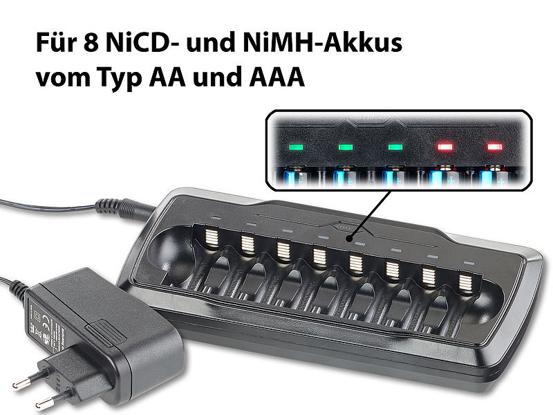 ; Akku-Ladegeräte, Li-Ion-Akkus Typ AA, mit USB-LadefunktionLi-Ion-Akkus Typ AAA, mit USB-Ladefunktion Akku-Ladegeräte, Li-Ion-Akkus Typ AA, mit USB-LadefunktionLi-Ion-Akkus Typ AAA, mit USB-Ladefunktion 