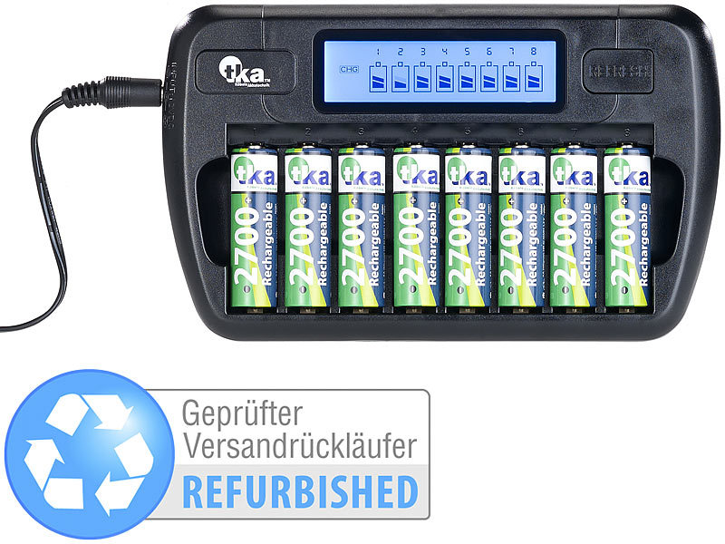 ; Akku-Ladegeräte, Li-Ion-Akkus Typ AA, mit USB-LadefunktionLi-Ion-Akkus Typ AAA, mit USB-Ladefunktion 