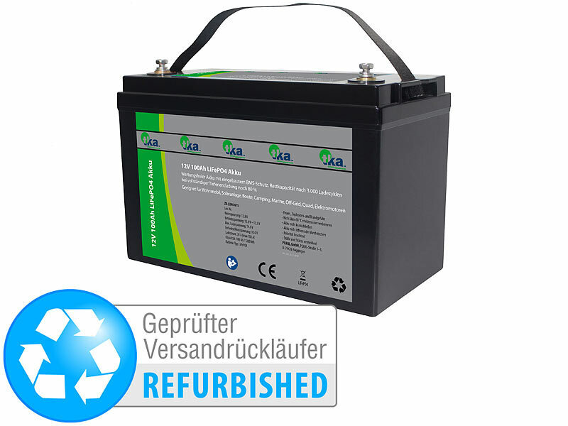 tka Köbele Akkutechnik LiFePO4-Akku, 12 V, 100 Ah/1.280 Wh, BMS