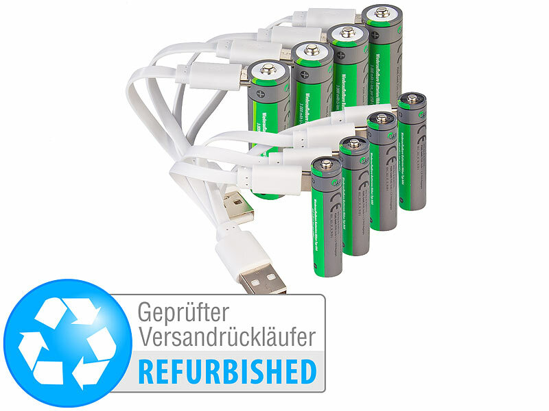 ; Li-Ion-Akkus Typ AAA, mit USB-Ladefunktion, Li-Ion-Akkus Typ AA, mit USB-Ladefunktion Li-Ion-Akkus Typ AAA, mit USB-Ladefunktion, Li-Ion-Akkus Typ AA, mit USB-Ladefunktion Li-Ion-Akkus Typ AAA, mit USB-Ladefunktion, Li-Ion-Akkus Typ AA, mit USB-Ladefunktion 