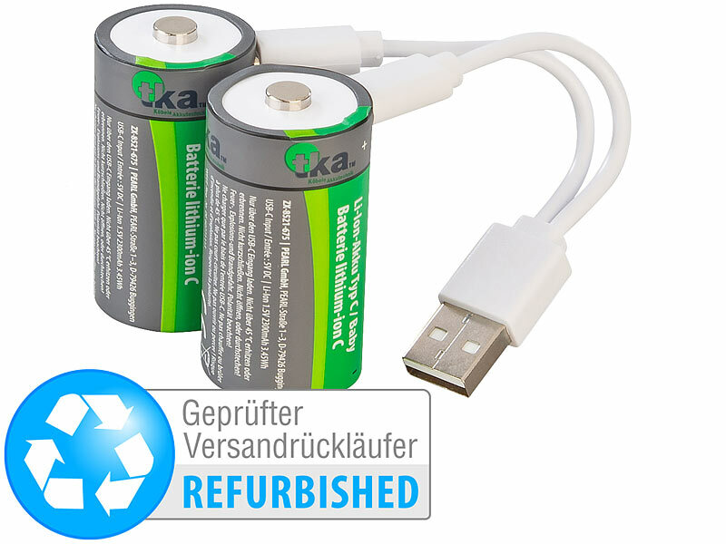 ; Li-Ion-Akkus Typ AAA, mit USB-Ladefunktion, Li-Ion-Akkus Typ AA, mit USB-Ladefunktion Li-Ion-Akkus Typ AAA, mit USB-Ladefunktion, Li-Ion-Akkus Typ AA, mit USB-Ladefunktion 