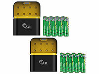 ; Li-Ion-Akkus Typ AA, mit USB-Ladefunktion, Li-Ion-Akkus Typ AAA, mit USB-Ladefunktion Li-Ion-Akkus Typ AA, mit USB-Ladefunktion, Li-Ion-Akkus Typ AAA, mit USB-Ladefunktion 