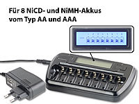 tka Köbele Akkutechnik Ladegerät für 8 AA(A)-Akkus, LCD-Display und Einzelschacht-Überwachung; Akku-Ladegeräte, Li-Ion-Akkus Typ 18650 Akku-Ladegeräte, Li-Ion-Akkus Typ 18650 Akku-Ladegeräte, Li-Ion-Akkus Typ 18650 Akku-Ladegeräte, Li-Ion-Akkus Typ 18650 