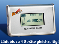 tka Köbele Akkutechnik Multi-Ladegerät "UniCharge" für Handy, PDA, MP3, Navi, Digicam