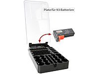 tka Köbele Akkutechnik 2in1-Batterie-Organizer für 93 Batterien, mit Batterie-Tester & Deckel