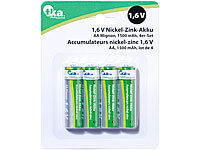 tka Köbele Akkutechnik Nickel-Zink-Akku AA Mignon, 1,6 V, 1500 mAh, 4er-Set; Akku-Ladegeräte mit Refresh-Funktionen Akku-Ladegeräte mit Refresh-Funktionen 