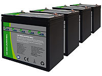 tka Köbele Akkutechnik 4er-Set LiFePO4-Akkus, 12 V, 50 Ah / 640 Wh, BMS, für Solaranlagen; LiFePO4-Akkus mit BMS, Bluetooth und App LiFePO4-Akkus mit BMS, Bluetooth und App 