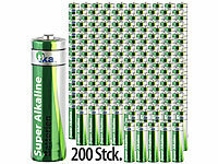 tka Köbele Akkutechnik 200er-Set Super-Alkaline-Batterien Typ AA / Mignon, 1,5 V; Alkaline-Batterien Micro (AAA), Knopfzellen 