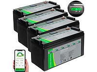 tka Köbele Akkutechnik 4er-Set LiFePO4-Akkus mit 12 V, 150 Ah / 1.920 Wh, BMS, Display, App; LiFePO4-Akkus mit BMS LiFePO4-Akkus mit BMS 