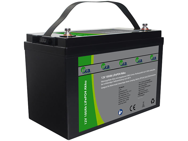 ; LiFePO4-Akkus mit BMS, Bluetooth und App 