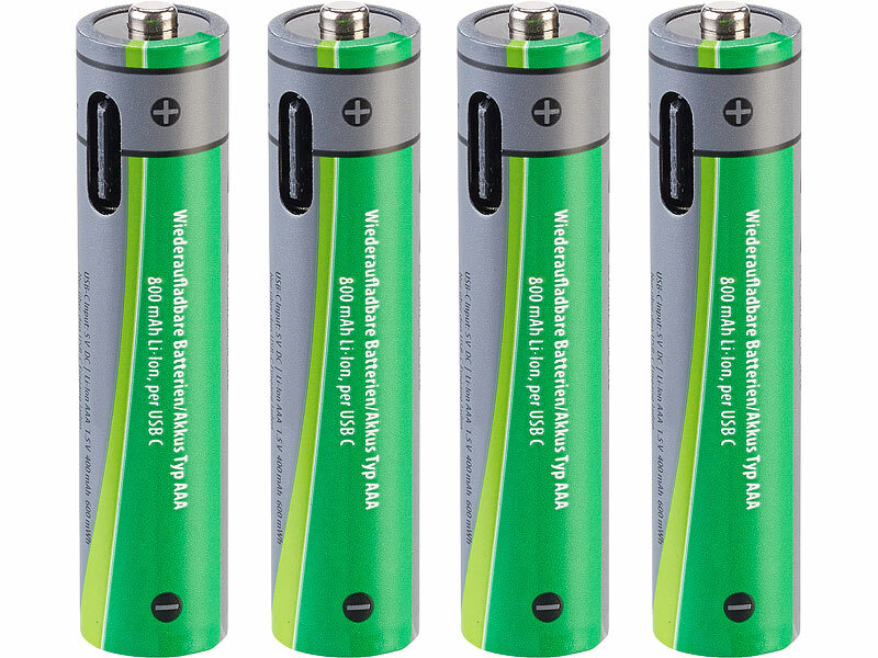 ; Li-Ion-Akkus Typ AAA, mit USB-Ladefunktion, Li-Ion-Akkus Typ AA, mit USB-Ladefunktion Li-Ion-Akkus Typ AAA, mit USB-Ladefunktion, Li-Ion-Akkus Typ AA, mit USB-Ladefunktion Li-Ion-Akkus Typ AAA, mit USB-Ladefunktion, Li-Ion-Akkus Typ AA, mit USB-Ladefunktion 