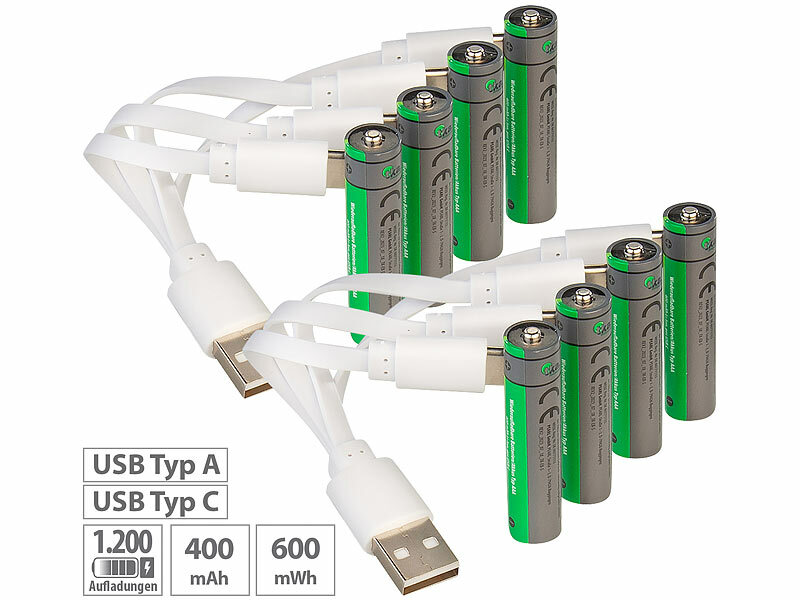 ; Alkaline-Batterien Micro (AAA), Li-Ion-Akkus Typ AA, mit USB-LadefunktionLi-Ion-Akkus Typ 18650 Alkaline-Batterien Micro (AAA), Li-Ion-Akkus Typ AA, mit USB-LadefunktionLi-Ion-Akkus Typ 18650 Alkaline-Batterien Micro (AAA), Li-Ion-Akkus Typ AA, mit USB-LadefunktionLi-Ion-Akkus Typ 18650 