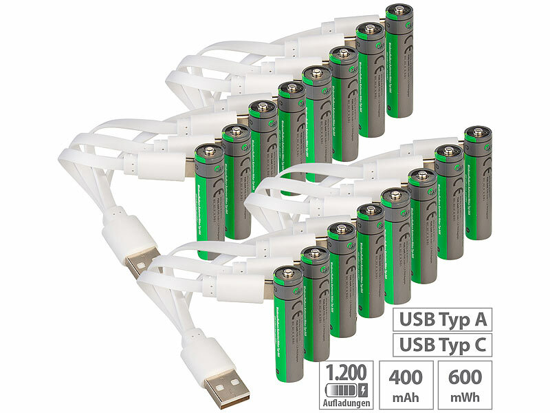 ; Alkaline-Batterien Micro (AAA), Li-Ion-Akkus Typ AA, mit USB-LadefunktionLi-Ion-Akkus Typ 18650 Alkaline-Batterien Micro (AAA), Li-Ion-Akkus Typ AA, mit USB-LadefunktionLi-Ion-Akkus Typ 18650 Alkaline-Batterien Micro (AAA), Li-Ion-Akkus Typ AA, mit USB-LadefunktionLi-Ion-Akkus Typ 18650 