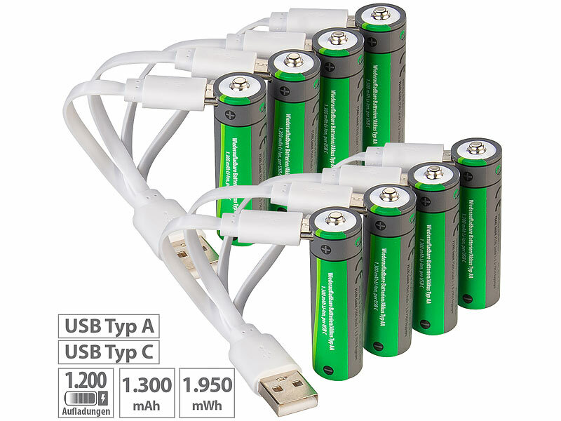 ; Alkaline-Batterien Micro (AAA), Li-Ion-Akkus Typ 18650 Alkaline-Batterien Micro (AAA), Li-Ion-Akkus Typ 18650 Alkaline-Batterien Micro (AAA), Li-Ion-Akkus Typ 18650 