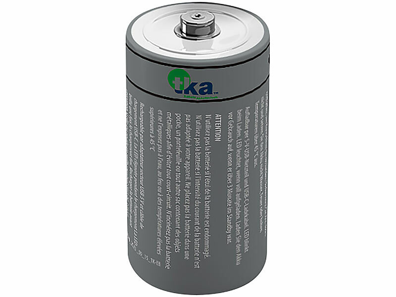 ; Li-Ion-Akkus Typ AA, mit USB-Ladefunktion, Li-Ion-Akkus Typ 18650Li-Ion-Akkus Typ AAA, mit USB-Ladefunktion 